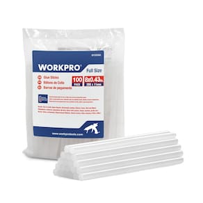 Bastões de cola quente WORKPRO em tamanho real, pacote com 100, 11x200mm