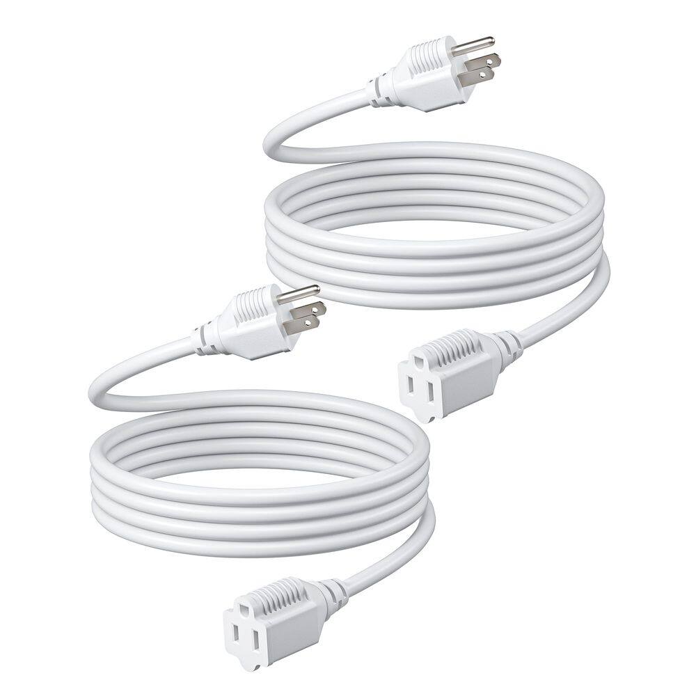 Cabo de extensão DEWENWILS 6 pés 16 AWG SJTW à prova de intempéries, pacote com 2
