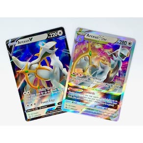 Lote de cartas Pokémon Arceus V e Vstar Black Star Promo SWSH307 + SWSH306