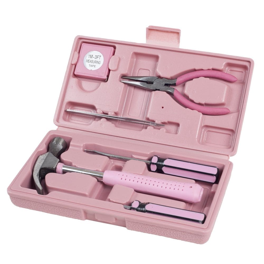 Caixa de ferramentas Stalwart Kit de ferramentas portáteis de 7 peças com martelo e alicate