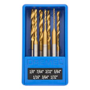 Conjunto de brocas rotativas Dremel 628HP revestido de titânio de 7 peças