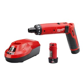 Chave de fenda Milwaukee 2101-22 M4 1/4 Hex com 2 baterias