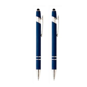 Kit Com 2 Unidades Canetas Touch Esferográfica Escrita Azul