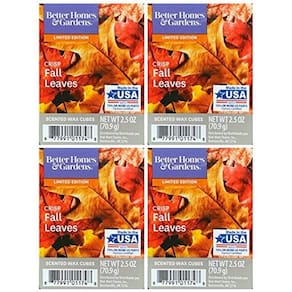 Wax Melts Better Homes and Gardens Crisp Fall Leaves, pacote com 4