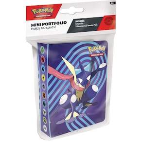 Mini Portfólio Pokémon TCG com portfólio de 60 cartas e pacote Booster