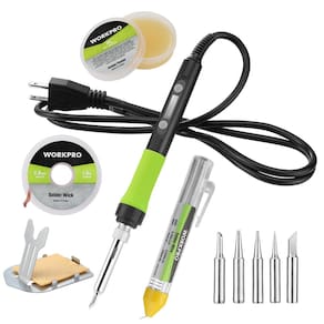 Kit de ferro de soldar WORKPRO 90W com display digital 110V