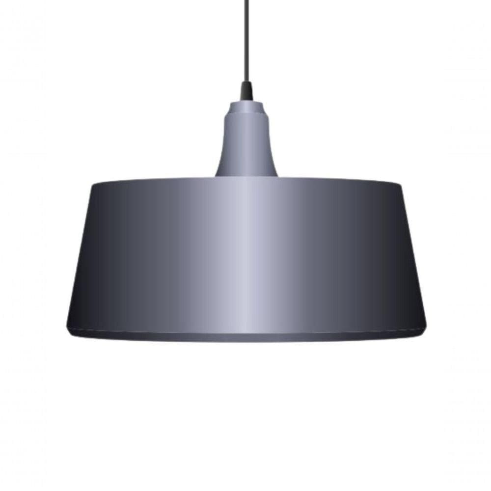 Luminária Pendente De Mesa Retrolux Moderna Elegante Prata Prata