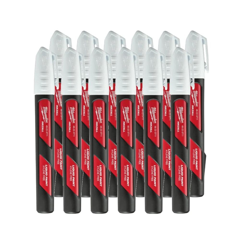 Marcadores de pintura Milwaukee INKZALL Liquid, pacote com 12