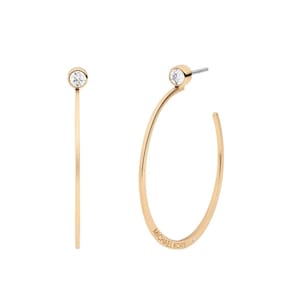 Brincos de argola Michael Kors em aço inoxidável para mulheres
