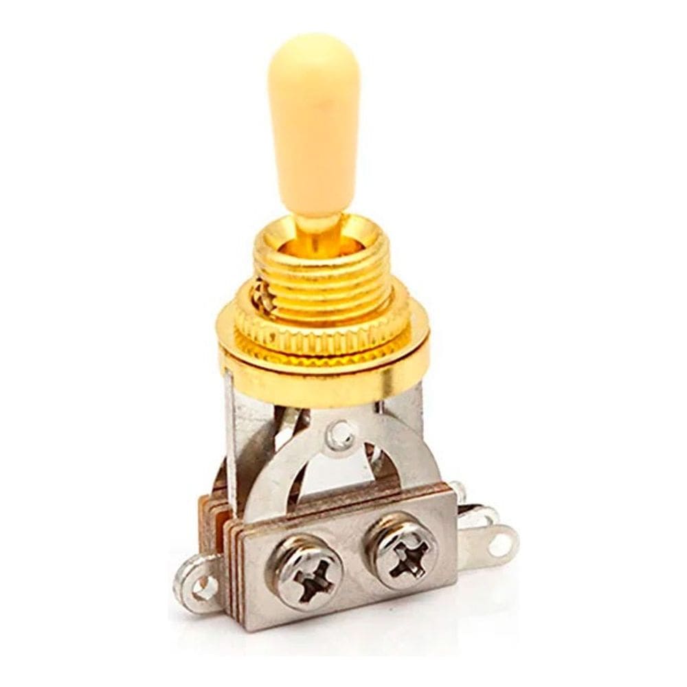 Chave Para Guitarra Lp 3 Posições - Dourada/Bege 1293