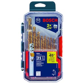 Conjunto de brocas BOSCH TI21A 21 peças revestido com nitreto de titânio