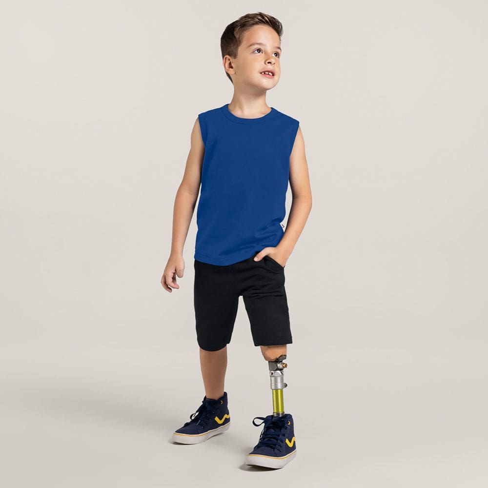 Regata Básica Infantil Menino Em Malha Brandili