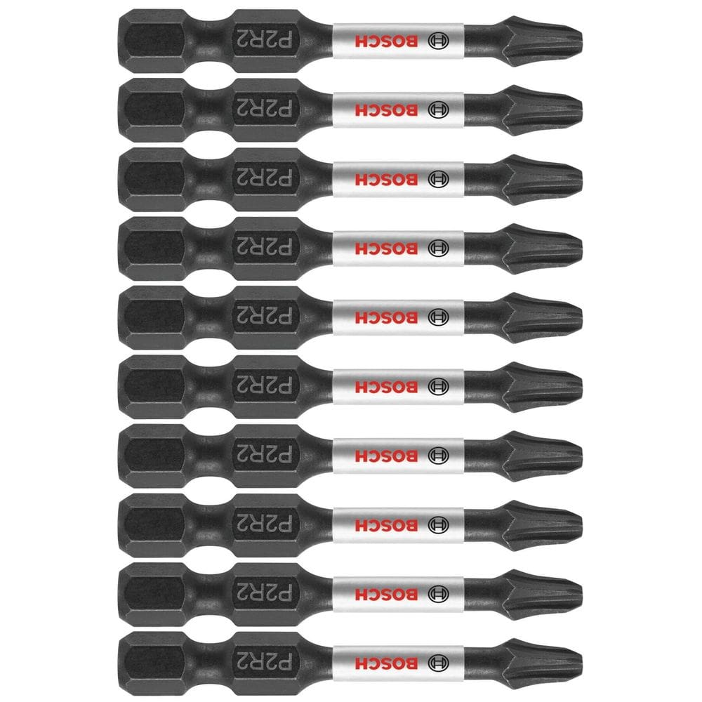 Brocas elétricas para aparafusar BOSCH ITP2R22B, pacote com 10 Phillips/Square #2