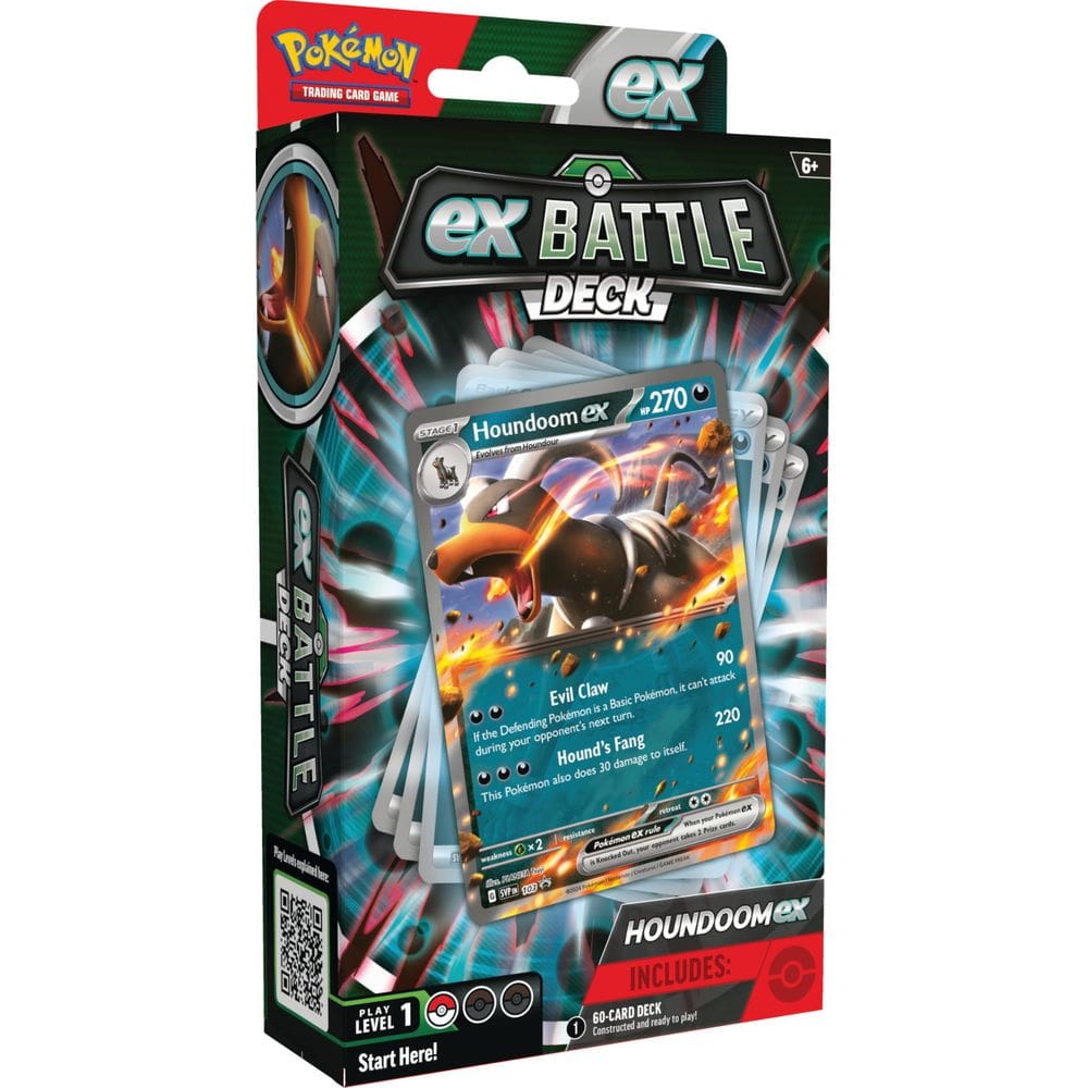 Pokémon TCG Battle Deck Houndoom ex com 60 cartas e Playmat