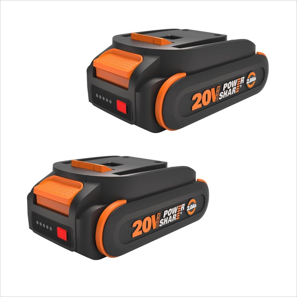 Bateria WORX PowerShare 20V de íon de lítio 2,0 Ah 2 unidades WA3669.2