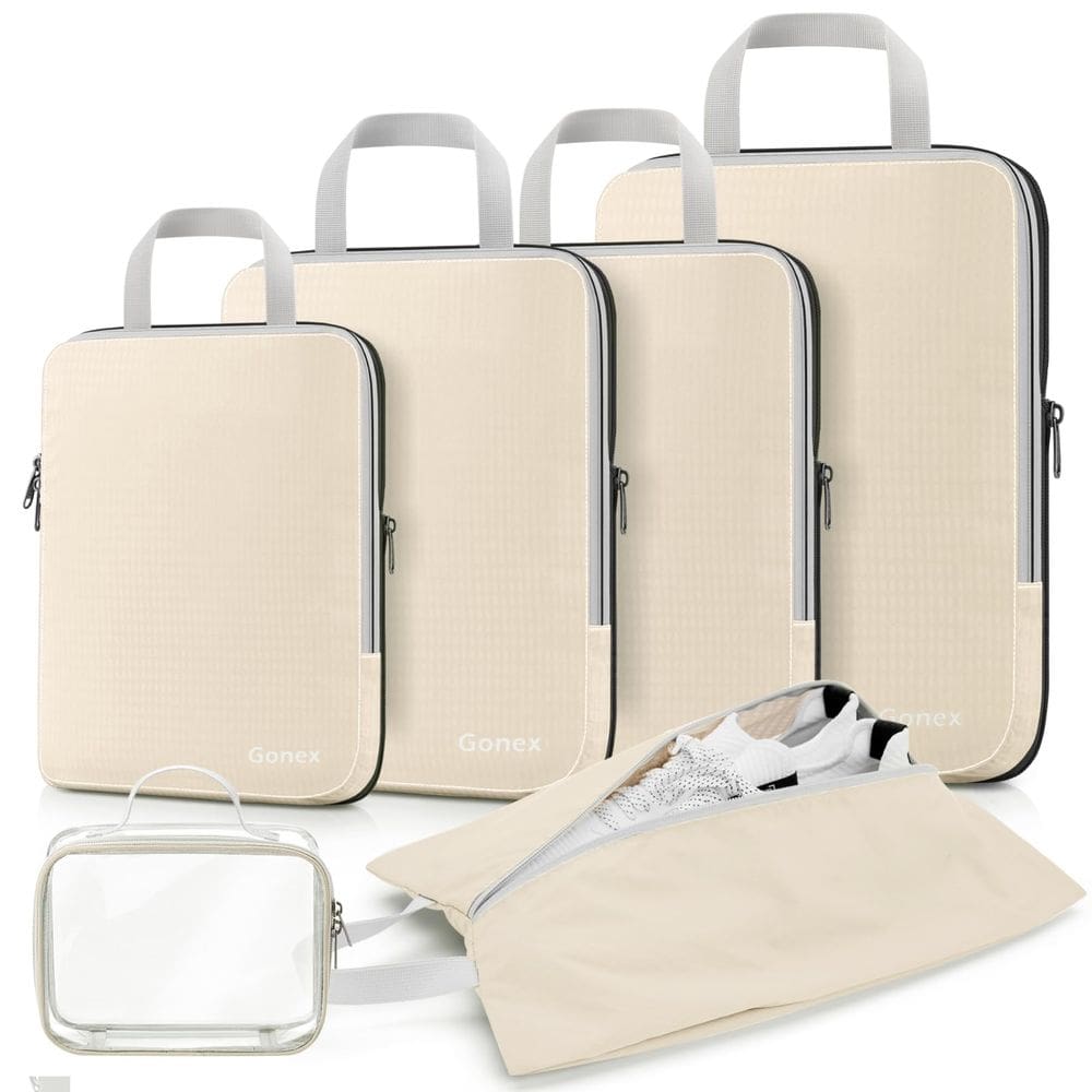Cubos de embalagem de compressão Gonex expansíveis com bolsa de sapatos