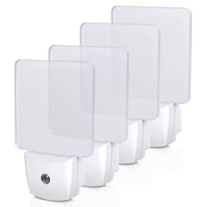 Luz noturna LED DEWENWILS Plug-in com sensor de luz, pacote com 4