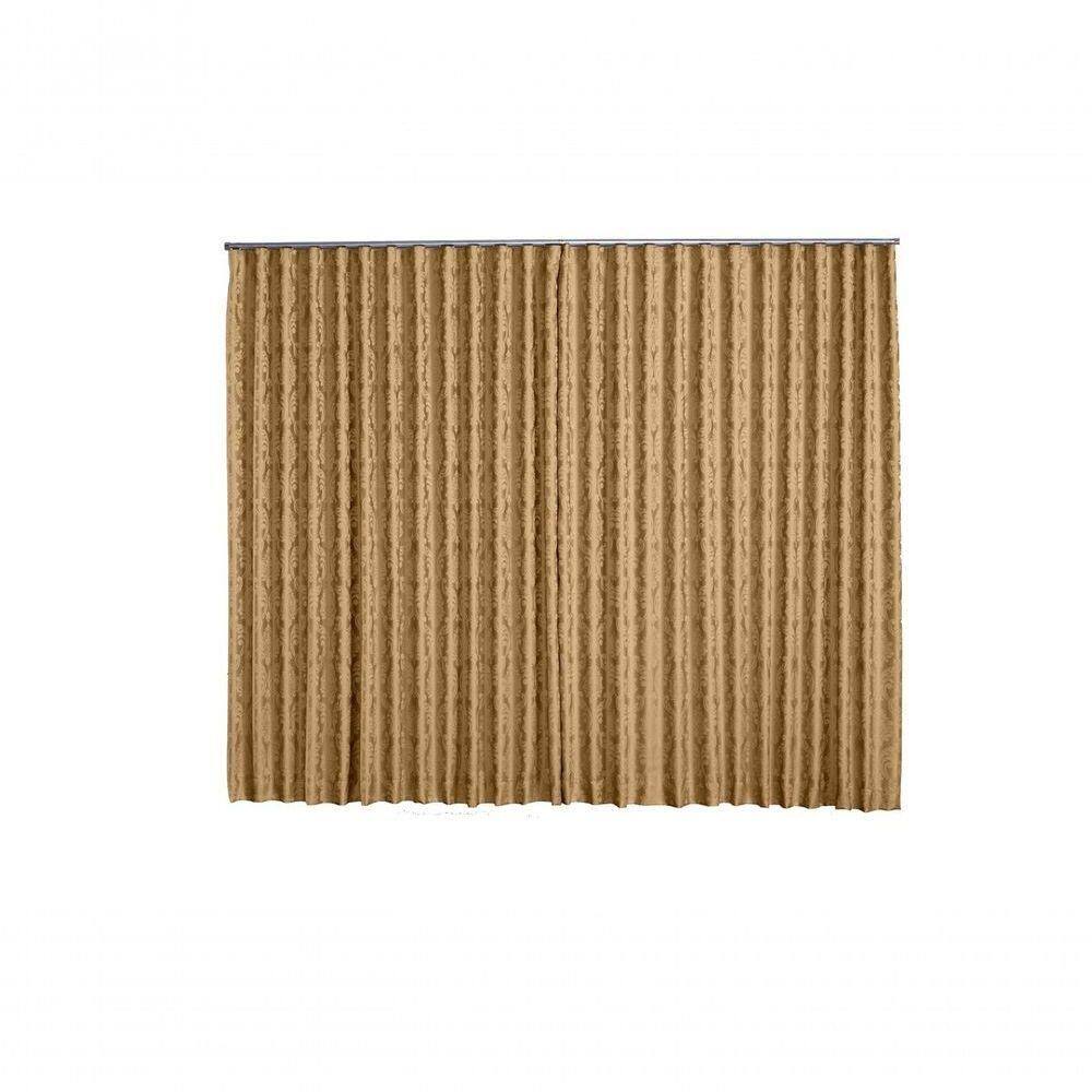 Cortina Jacquard 6,00x2,30 Para Trilho Suíço cinza