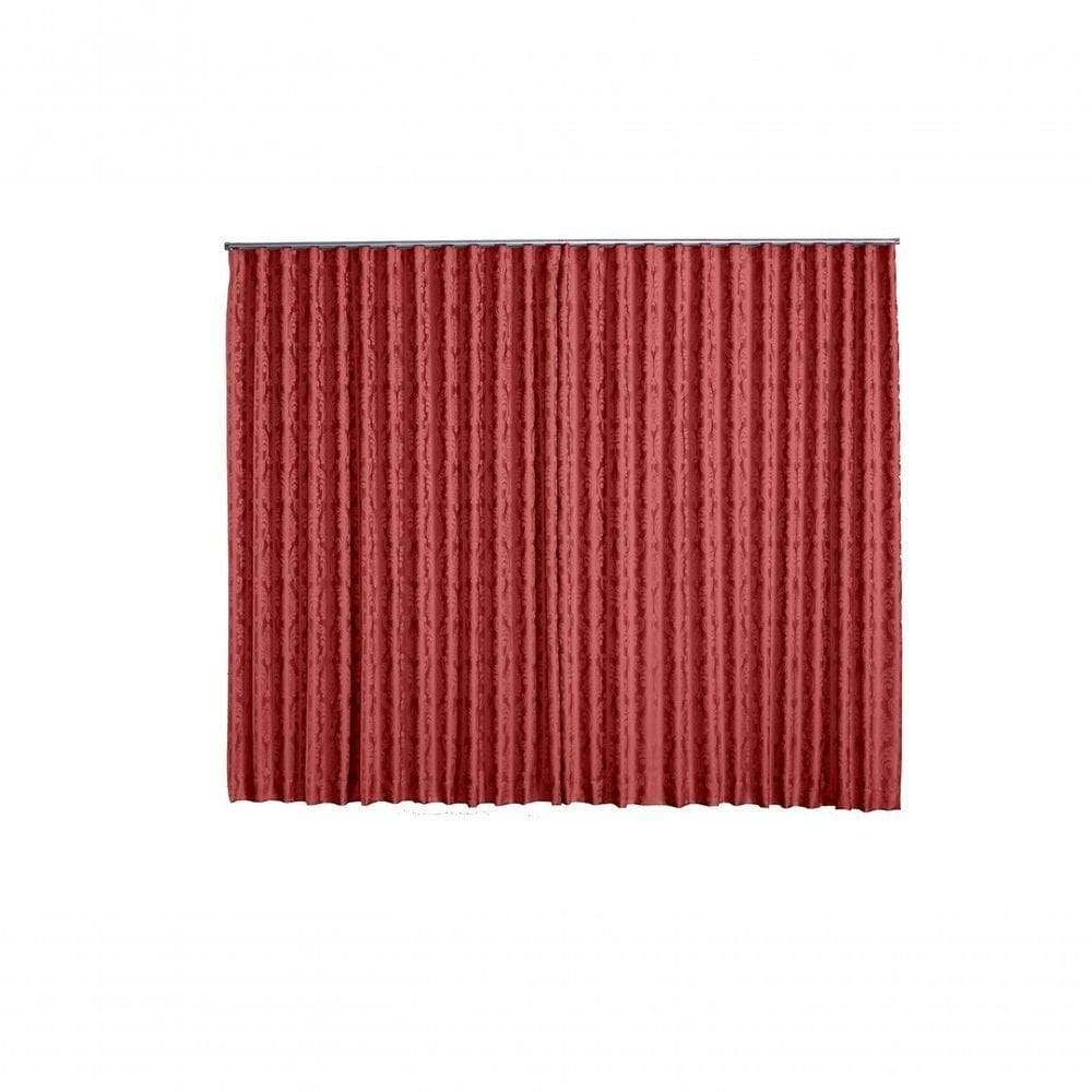 Cortina Jacquard 2,80x2,50 Para Trilho Suíço rosê-rosa