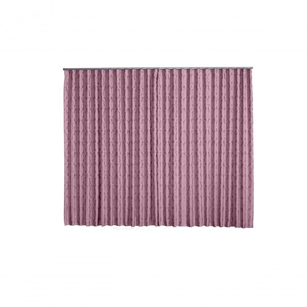 Cortina Jacquard 3,00x2,70 Para Trilho Suíço Preto