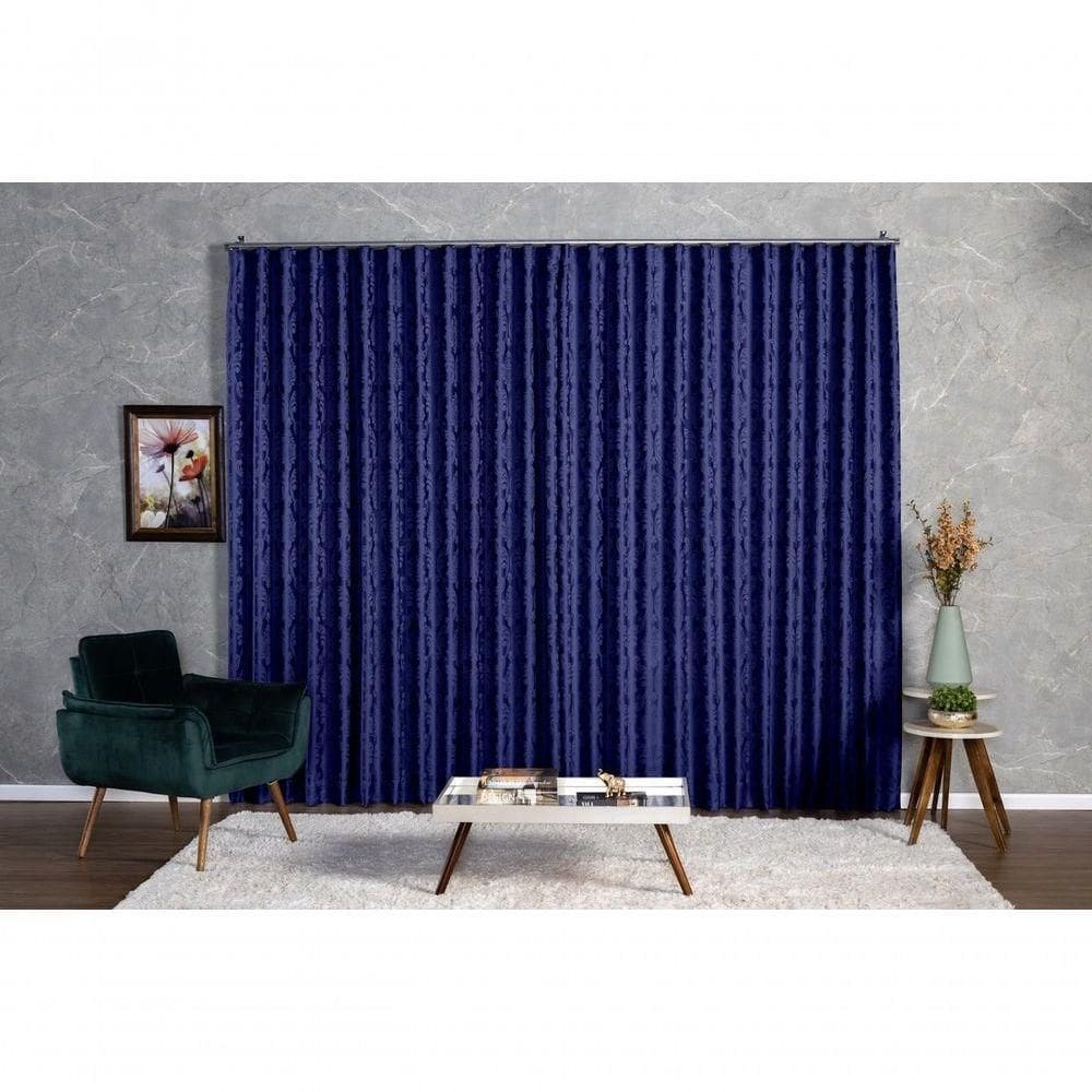 Cortina Jacquard 5,00x2,50 Para Trilho Suíço avelã