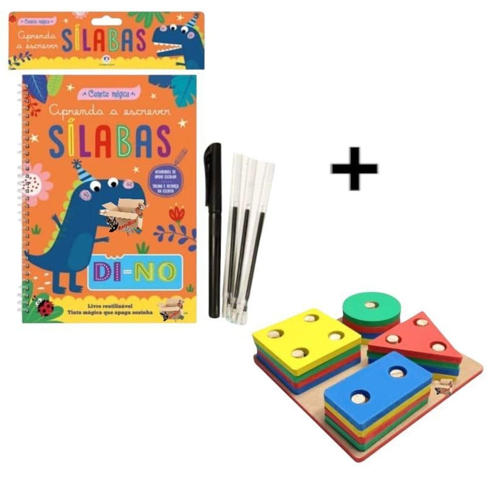 Kit Livro Infantil Com Caneta Mágica + Prancha De Seleção