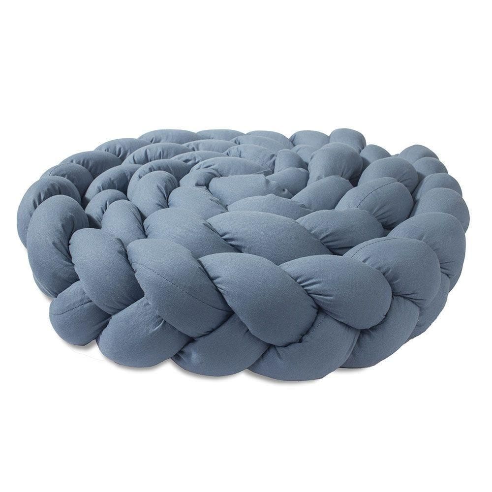 Trança Protetora Para Berço E Cama Percal 200 Fios Liso - Cinza Jeans