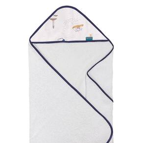 Toalha De Banho Baby Com Capuz Extra Macia 100% Algodão - Pequeno Navegante