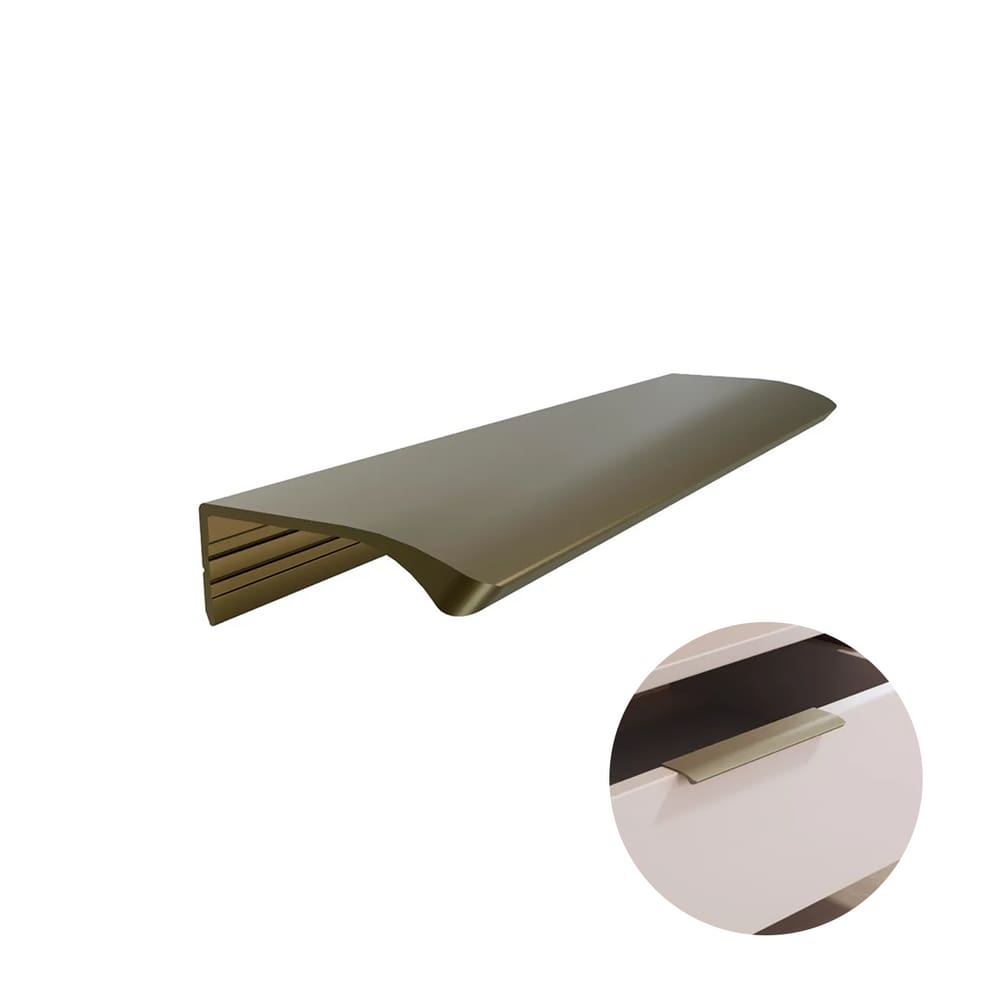 Puxador Aluminio Luna Champanhe Claro 150mm Rometal