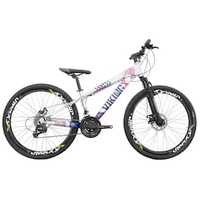Bicicleta Aro 26 Viking Tuff X 25 Freeride Freio Hidráulico 24 Marchas 3x8 Suspensão Dianteira