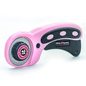 Cortador rotativo Pink Power com lâmina de 45 mm para costura e acolchoamento