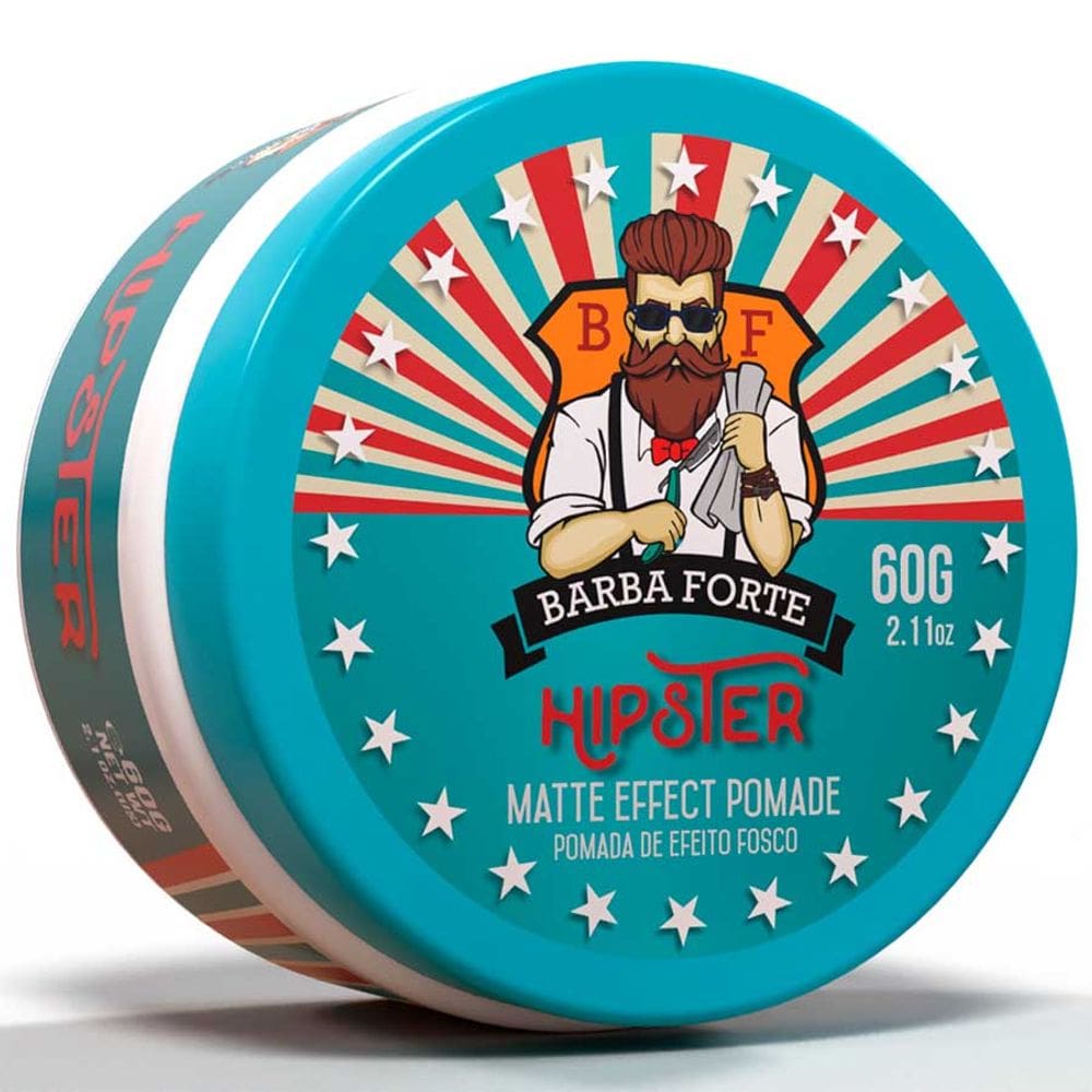 Pomada Efeito Fosco para Cabelo Hipster Matte Effect 60g Barba Forte
