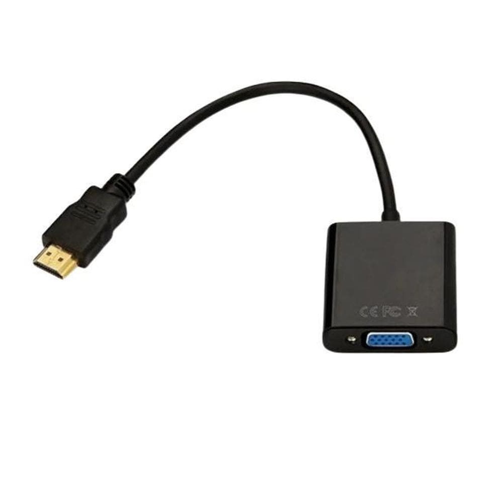 Conversor HDMI para VGA c/ Saída P2 | 1080p | Plug and Play