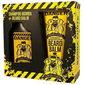 Kit Viagem Shampoo Bomba + Beard Balm Danger Barba Forte