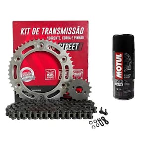 Kit Quit Transmissao Relação Tracao Honda Bros 160 2015 A 2023 Xre 190 Com Retentor Did + Lubrificante Motul C2