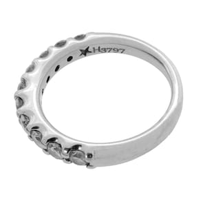 Anel Hstern Meia Aliança Ouro Branco 18k Diamantes 0,69ct