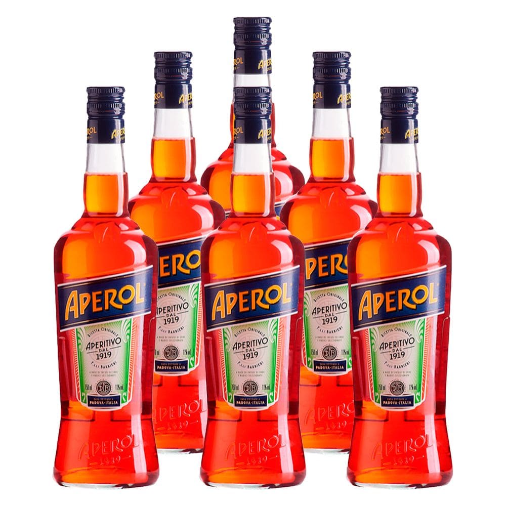 Aperitivo Italiano Aperol 750ml 6 Unidades