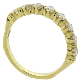 Meia Aliança Aparador Diamantes 56pts Ouro 18 Anel Casamento