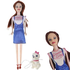 Boneca Princesa Cachorro Pet Infantil Criança Presente Brinquedo Divertido Criançada