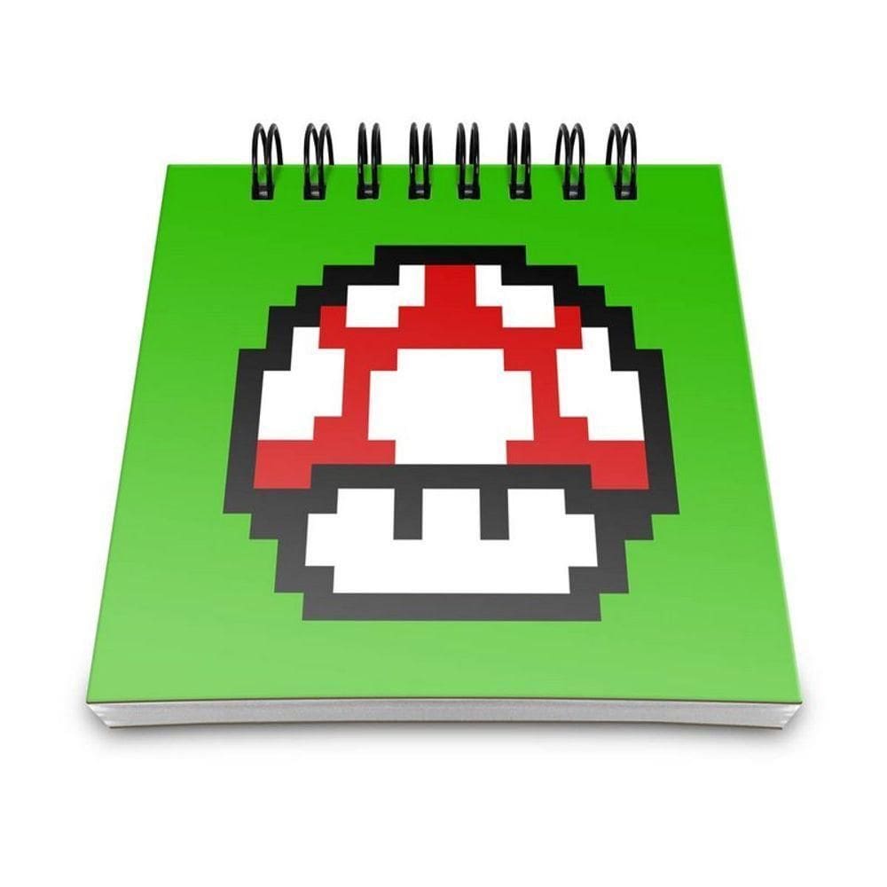 Bloco De Anotações Cogumelo Pixel Grow Up