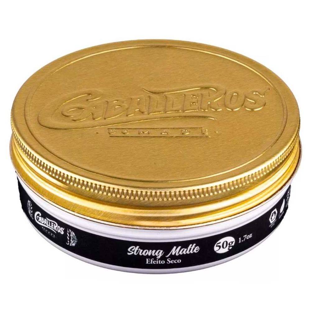 Pomada Strong Matte- Efeito Seco Alta Fixação 50g Caballeros