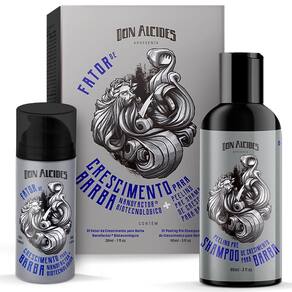 Kit Fator de Crescimento para Barba Nanofactor® + Peeling Pré Shampoo Don Alcides