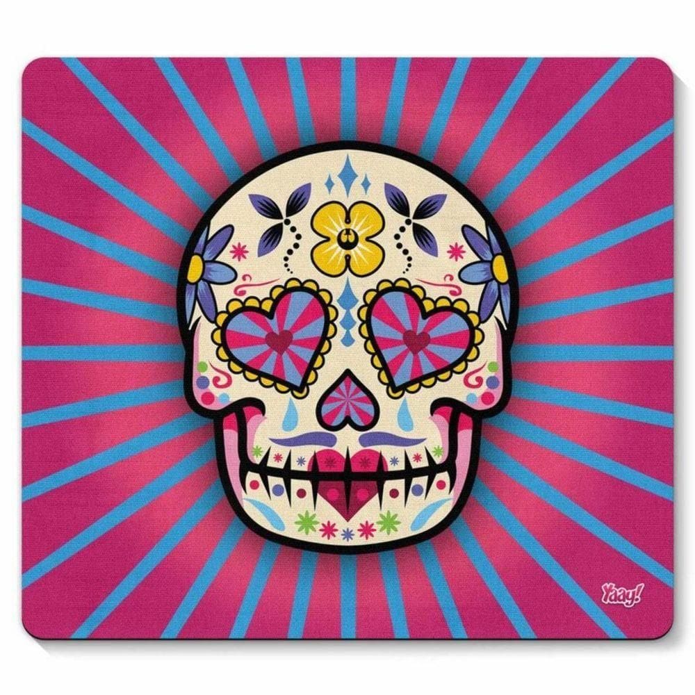 Mouse Pad Caveira Mexicana Dia De Los Muertos - Rosa