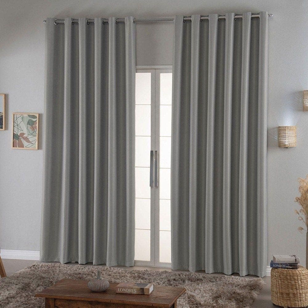Cortina Requinte Blackout 2,70m X 1,60m - Prata