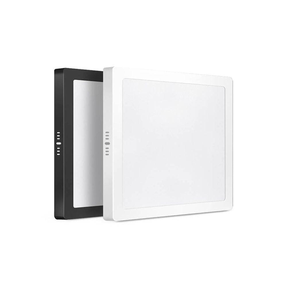 Luminaria Sobrepor Quadrada Branca Flat Led 12w Autovolt 3000k