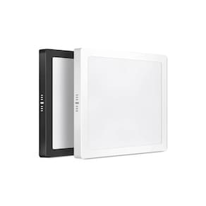 Luminaria Sobrepor Quadrada Branca Flat Led 12w Autovolt 3000k