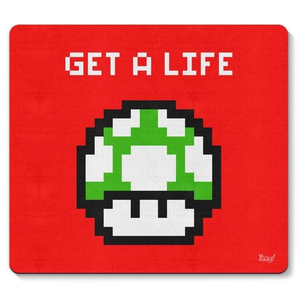 Mouse Pad Cogumelo Pixel Get A Life