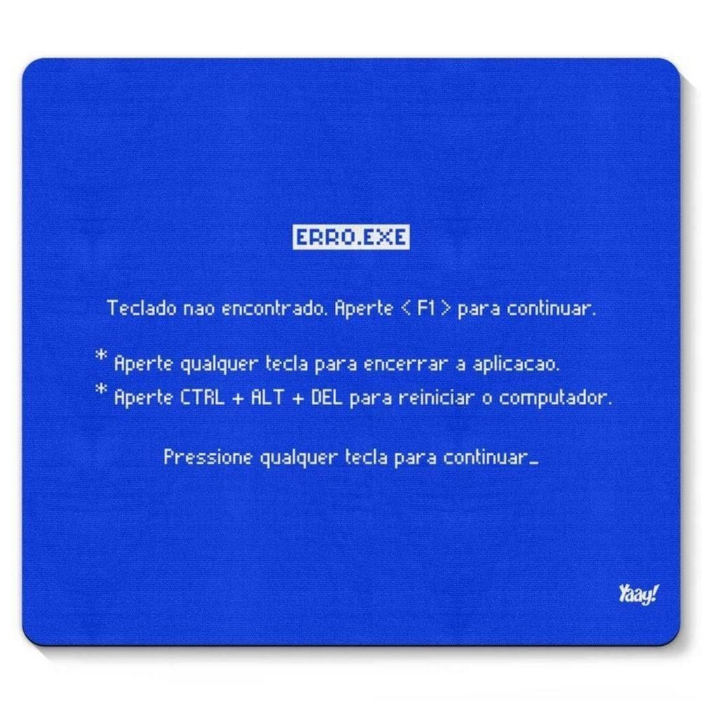 Mouse Pad Tela Azul Teclado Não Encontrado