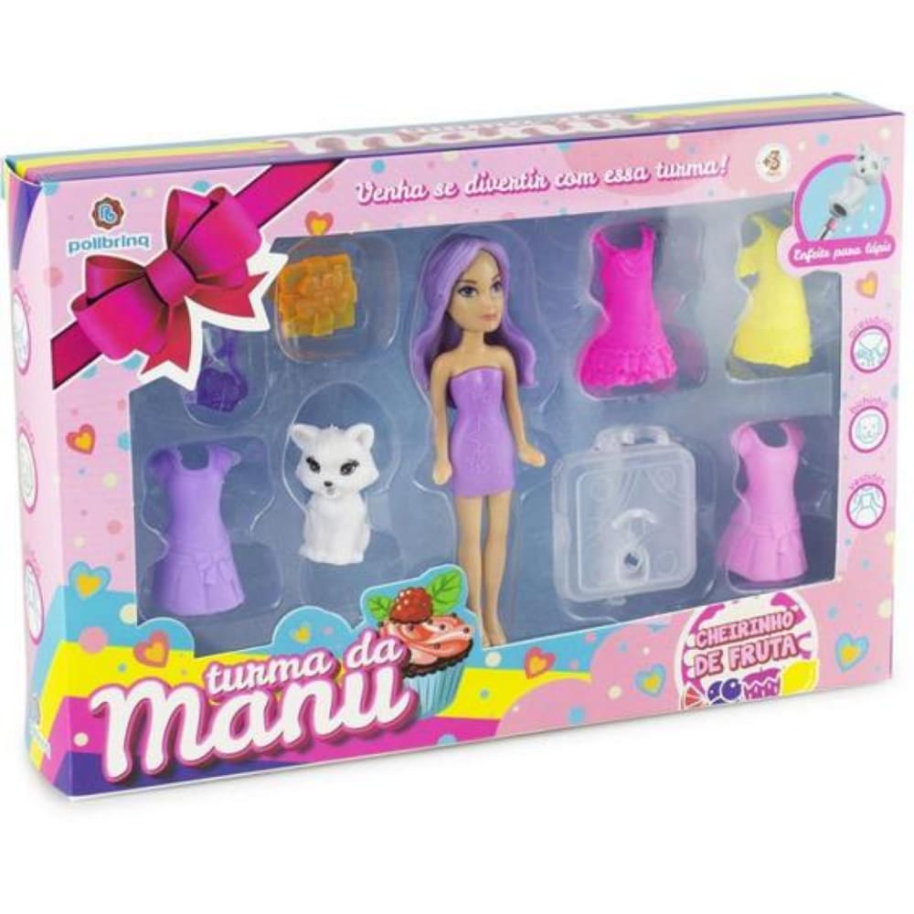 Brinquedo Turma Da Manu Cheirinho De Fruta Livia- Polibrinq