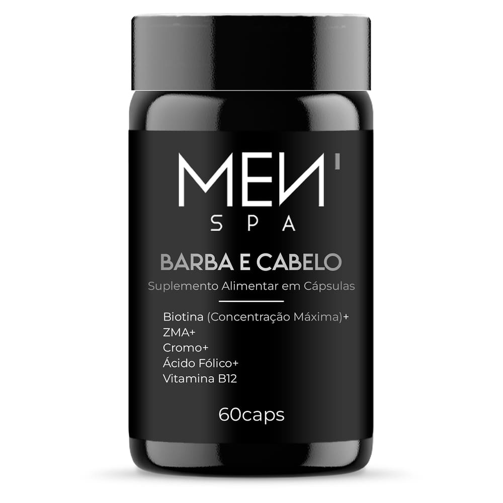Suplemento para Crescer Barba e Cabelo Biotina Concentração Máxima Menspa